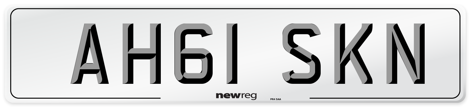 AH61 SKN Number Plate from New Reg